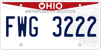 OH license plate FWG3222