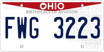 OH license plate FWG3223