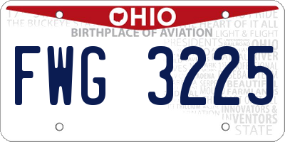 OH license plate FWG3225