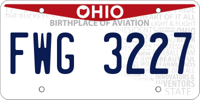 OH license plate FWG3227