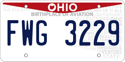 OH license plate FWG3229