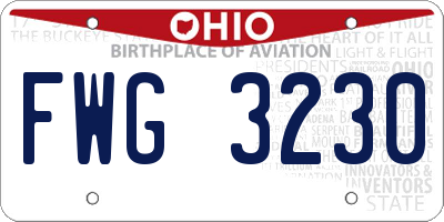 OH license plate FWG3230