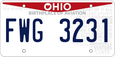 OH license plate FWG3231