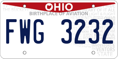 OH license plate FWG3232