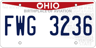 OH license plate FWG3236