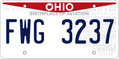 OH license plate FWG3237