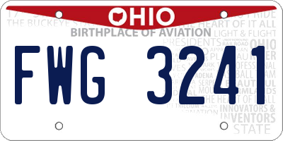 OH license plate FWG3241