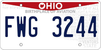 OH license plate FWG3244