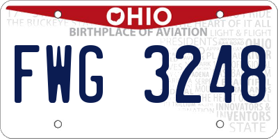 OH license plate FWG3248