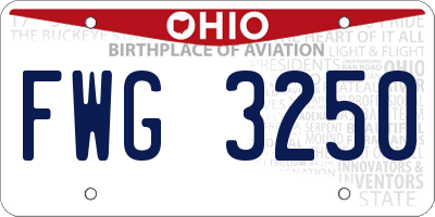 OH license plate FWG3250