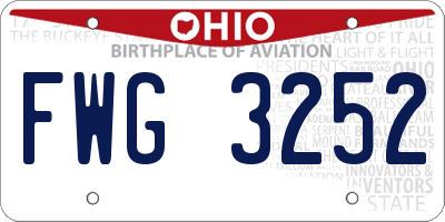 OH license plate FWG3252