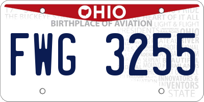 OH license plate FWG3255