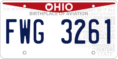 OH license plate FWG3261