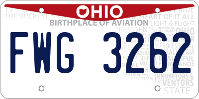 OH license plate FWG3262