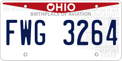 OH license plate FWG3264