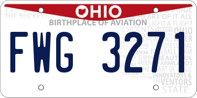 OH license plate FWG3271