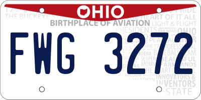 OH license plate FWG3272