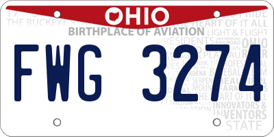 OH license plate FWG3274