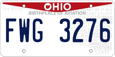 OH license plate FWG3276