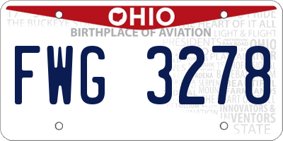 OH license plate FWG3278