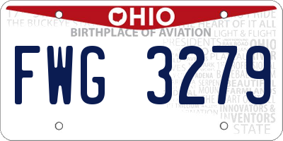 OH license plate FWG3279