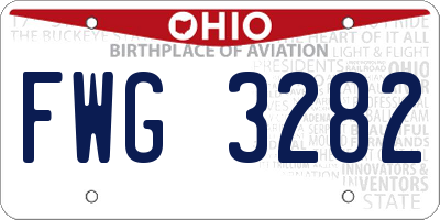 OH license plate FWG3282