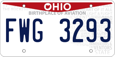 OH license plate FWG3293