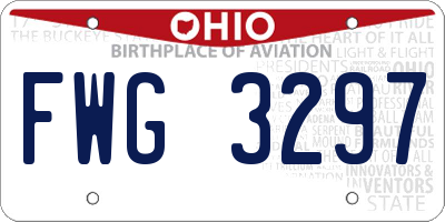 OH license plate FWG3297