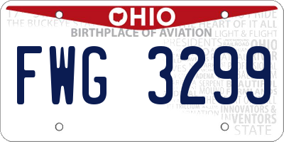 OH license plate FWG3299