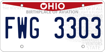 OH license plate FWG3303