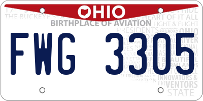 OH license plate FWG3305