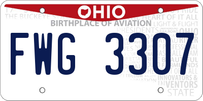 OH license plate FWG3307