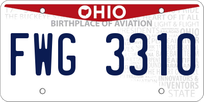 OH license plate FWG3310