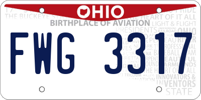 OH license plate FWG3317