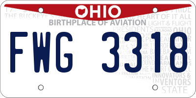 OH license plate FWG3318