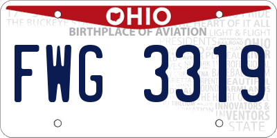 OH license plate FWG3319