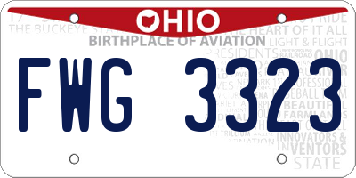 OH license plate FWG3323