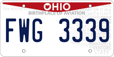 OH license plate FWG3339