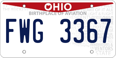 OH license plate FWG3367