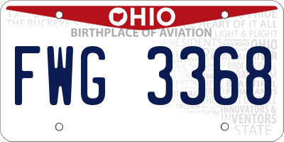 OH license plate FWG3368