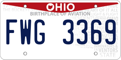 OH license plate FWG3369