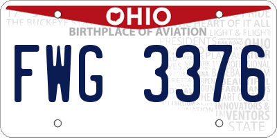 OH license plate FWG3376