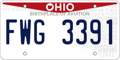 OH license plate FWG3391