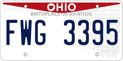 OH license plate FWG3395