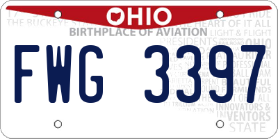 OH license plate FWG3397