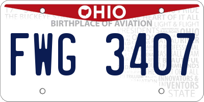 OH license plate FWG3407