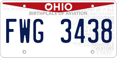 OH license plate FWG3438
