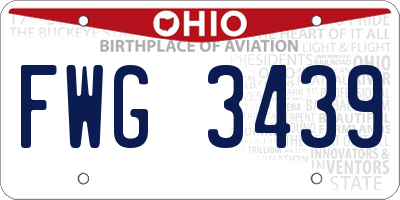 OH license plate FWG3439