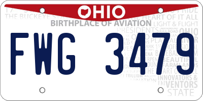 OH license plate FWG3479