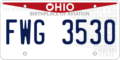 OH license plate FWG3530